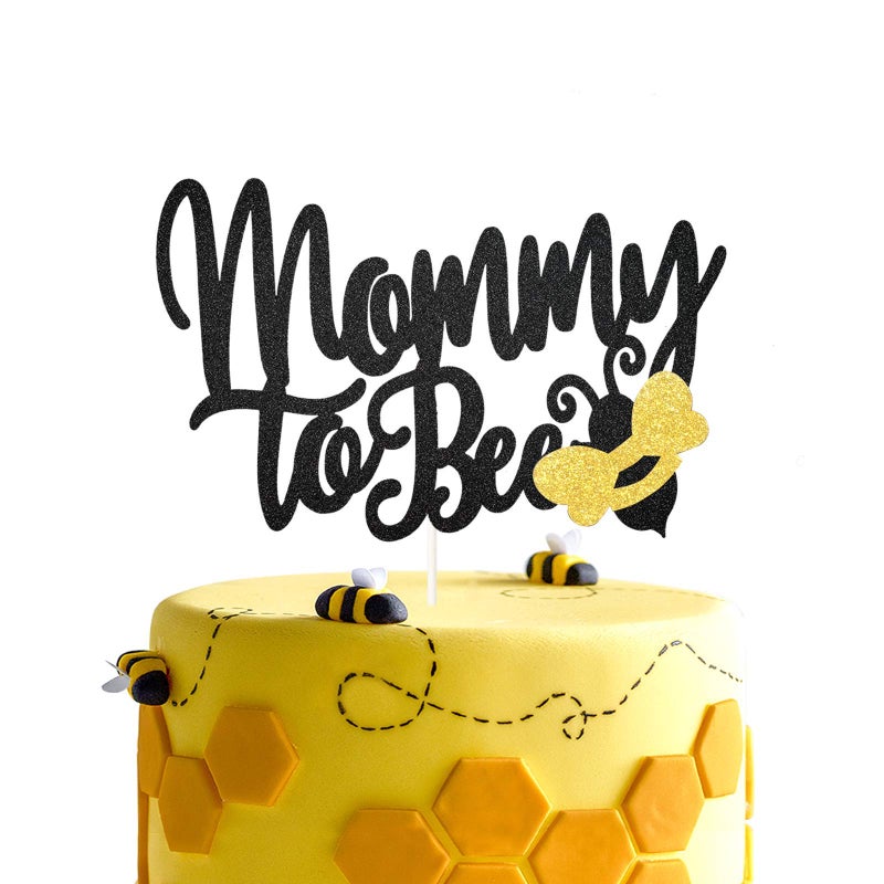 LILIPARTY Mommy to bee Cake Topper Garden Theme Cake Decor for Pregnancy Announcement Gender Reveal Party New Baby Shower Baby Announcement Party Decoration Supplies - Image 1